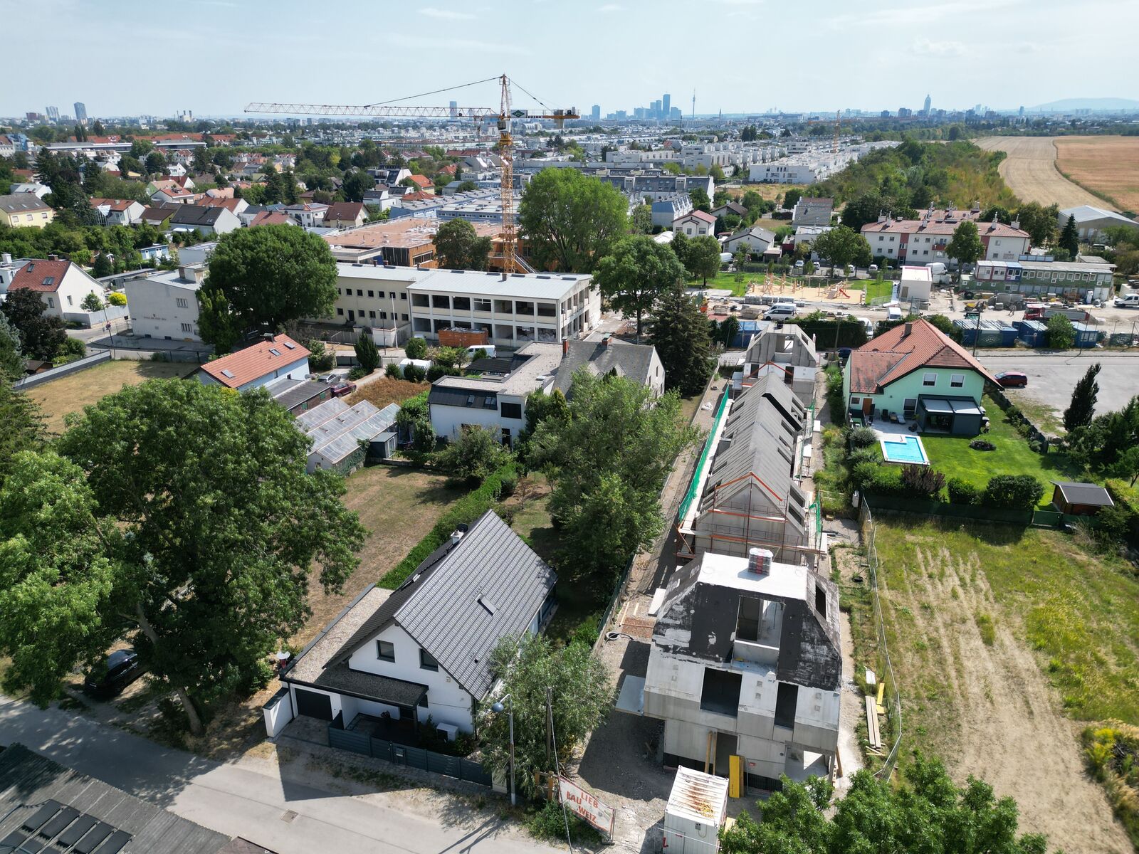 Baufortschritt THE EIGHT, Luftaufnahme 2, Stand 04.08.2026